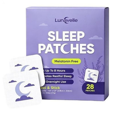 Lunavelle SLEEP PATCHES 28 Pieces Natural Lavender Fast-Acting Deep Sleep Patch.