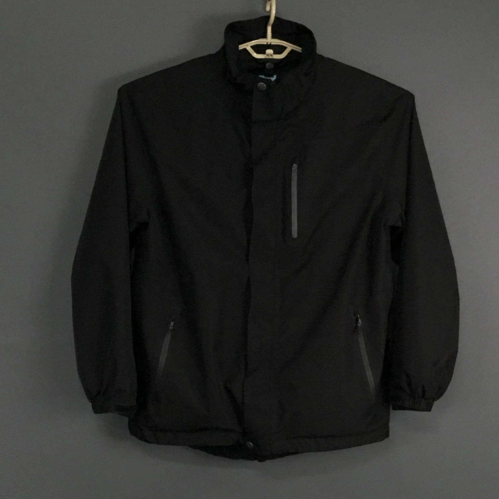 Iceburg Outerwear Jacket Mens Large Black Water Resistant Softshell Windbreaker
