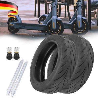 Reifen Gummi Für Ninebot Max G30/G30D Zubehör+Ventil E Scooter 10'' 60/70-6.5
