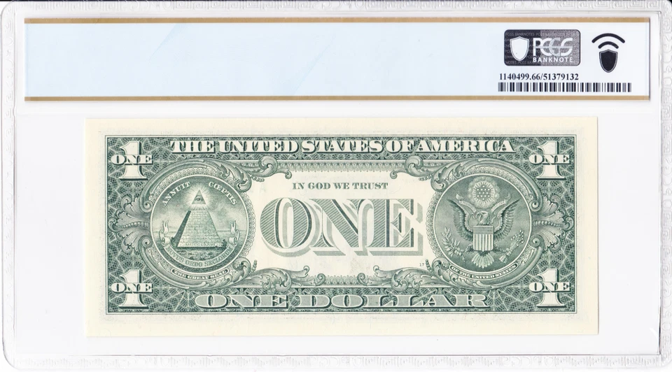 2003 $1 FRN Boston PCGS 66 PPQ Gem UNC Fr.1928-A Serial A12341234C - Image 2 of 2