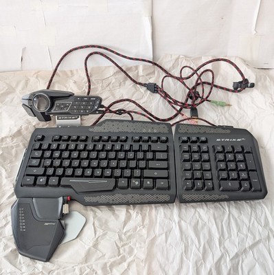 Mad Catz STRIKE 5 Modular RGB Gaming Keyboard W/Hand Rest, Num Pad,  LCD Screen 