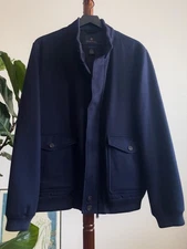 BROOKS BROTHERS x LORO PIANA Storm System Wool Luxury Bomber Jacket Men’s XL