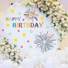 Happy Birthday Party Decal Sign for Backdrop Large Happy Birthday Sticker for...