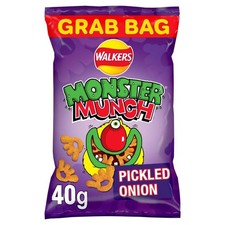 Walkers Monster Munch pickled onion Bag, 40g (Pack of 35)