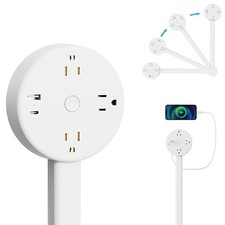 Outlet Extender Stick, Power Socket Expander Features USB-A, USB-C, and 3 AC ...