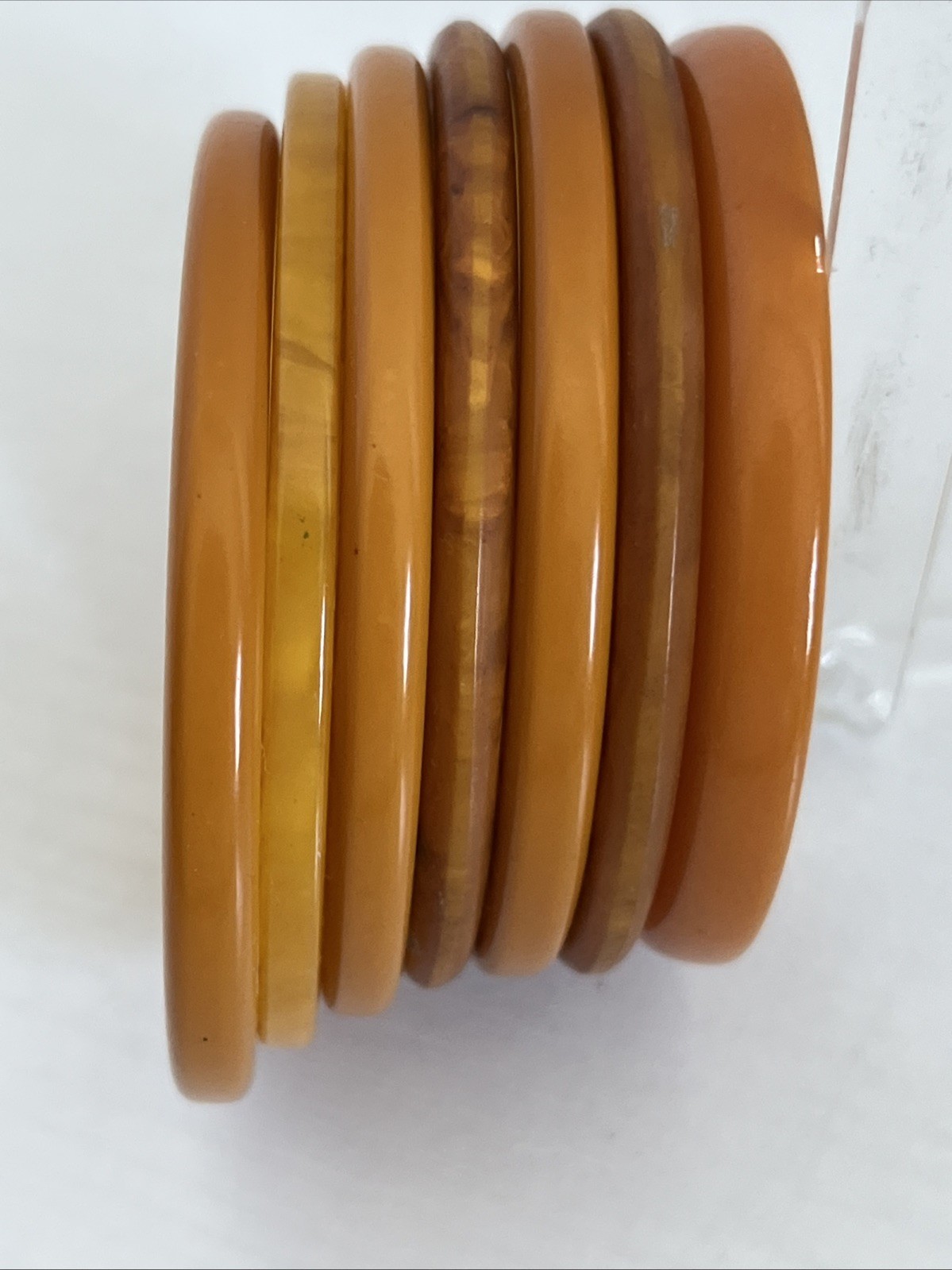 Vintage Bakelite Stacking Bangle Bracelets ~ Butt… - image 20