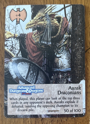 Spellfire CCG Uncommon Ally Card Aurak Draconians - Dragonlance 50 of 100
