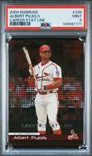 2004 Donruss Albert Pujols CAREER STAT LINE /334 PSA 9 MINT! 🔥 Pop 3, HIGHEST!!