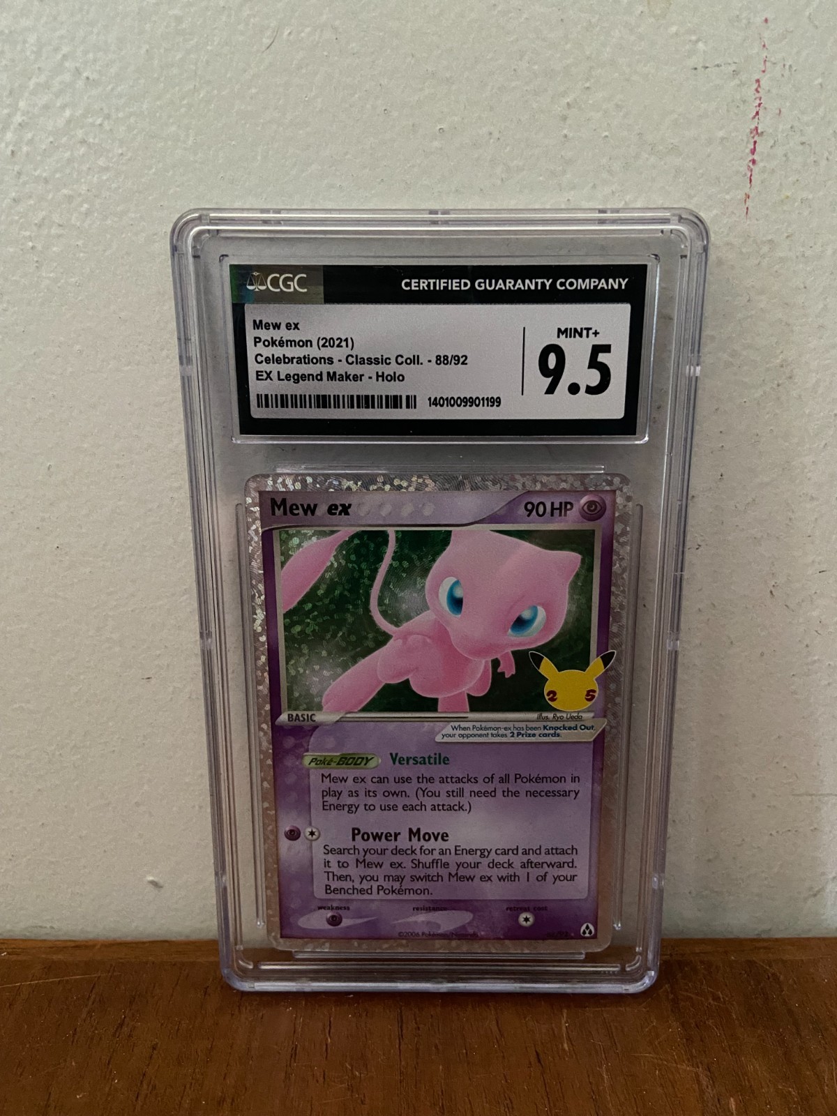 2021 POKEMON CELEBRATIONS CLASSIC COLLECTION 88/92 MEW EX LEGEND MAKER HOLO 9.5
