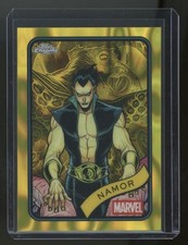 Namor 2025 Topps Chrome Marvel Yellow Lava Refractor Card #12