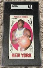 1969-70 TOPPS #60 WILLIS REED ROOKIE RC SGC 8