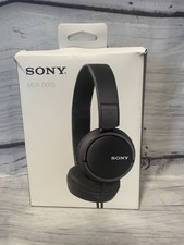 Sony MDR-ZX110 Wired On Ear Headphones Black Compact Folding OPEN BOX