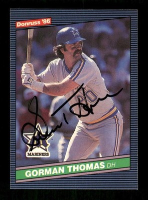 1986 Donruss #440 Gorman Thomas signed autograph  EAA1 BXCP71