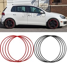 4pcs Car Rim Edge Trim Protector Wheel Ring Tire Guard Aluminum For Vw Golf Gti 4pcs Car Rim Edge Trim Protector Wheel Ring Tire Guard Aluminum For Vw Golf Gti