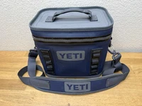 Yeti Hopper "Flip 8" Portable Cooler, Navy Blue with Strap - Read