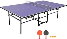 9FT Foldable &Portable Ping Pong Table Set for Indoor & Outdoor Games