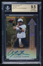 2019 Leaf Valiant Rising Stock Yellow /10 Clayton Thorson BGS 9.5 Auto 0a2