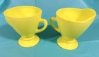 Vintage Hazel Atlas Moderntone Platonite Bright Yellow Cream And Sugar — photo 2