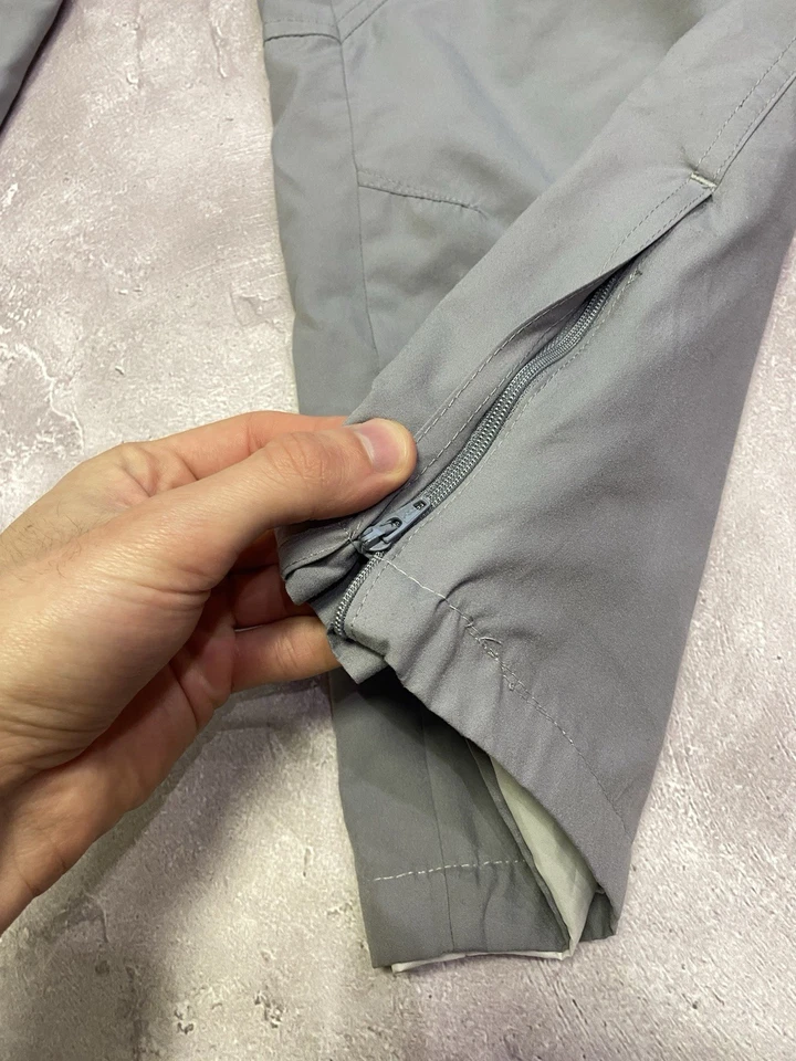 Pantalones deportivos holgados Nike vintage años 90 talla M gris cremalleras nailon Y2K bombo Foto 4 de 4