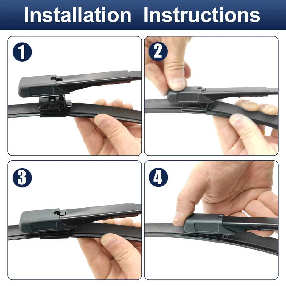 22"+22"OEM Quality Windshield Wiper Blades for 2016-2021 Mercedes-Benz GLC300 - Imagem 2 de 4