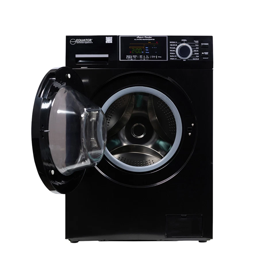 Equator All-in-One Washer Dryer VENTLESS/VENTED PET cycle 1.62cf/15lbs 110Vblack - Image 2 of 4