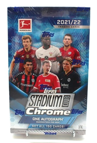2021/22 Topps Stadium Club Chrome Soccer Hobby Box New Sealed