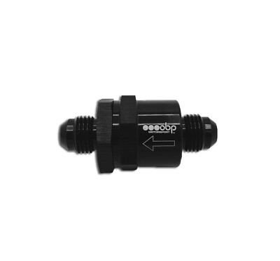 AN8 JIC8 -8 One Way Oil / Fuel Check Valve - Black Aluminium OBP Motorsport