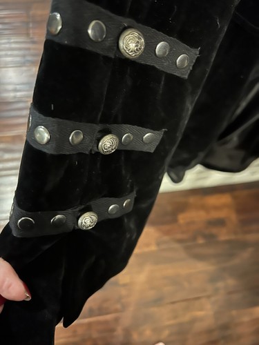 Hearts & Roses Women's Corset Goth Victorian Long Military coat size 8 Velvet - Picture 9 of 9