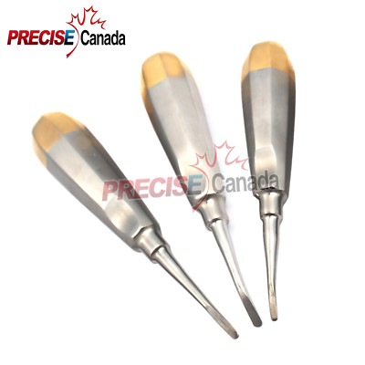 3 PCS CURVED DENTAL SURGERY EXTRACTING APICAL ROOT TIP ELEVATOR