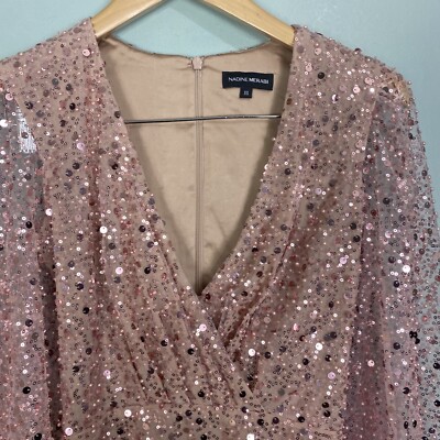 nadine merabi pink sequin dress RENT Nadine Merabi Maya (RRP 295)