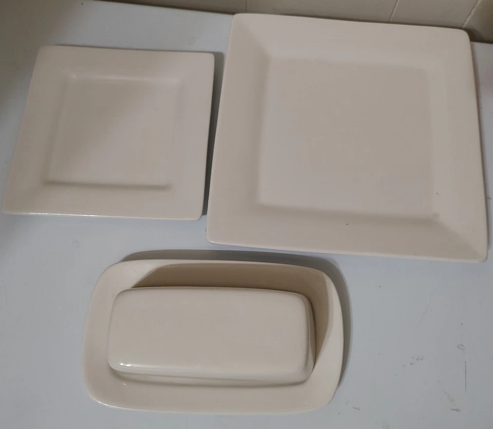 Juego de 3 Platillo Plato Mantequilla Cubierto Fresa Calle 10 Blanco Foto 2 de 4