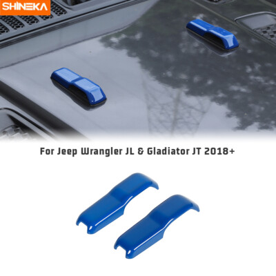 Blue Engine Hood Hinge Trim Cover Decor for Jeep Wrangler JL JT 2018+ Accessorie