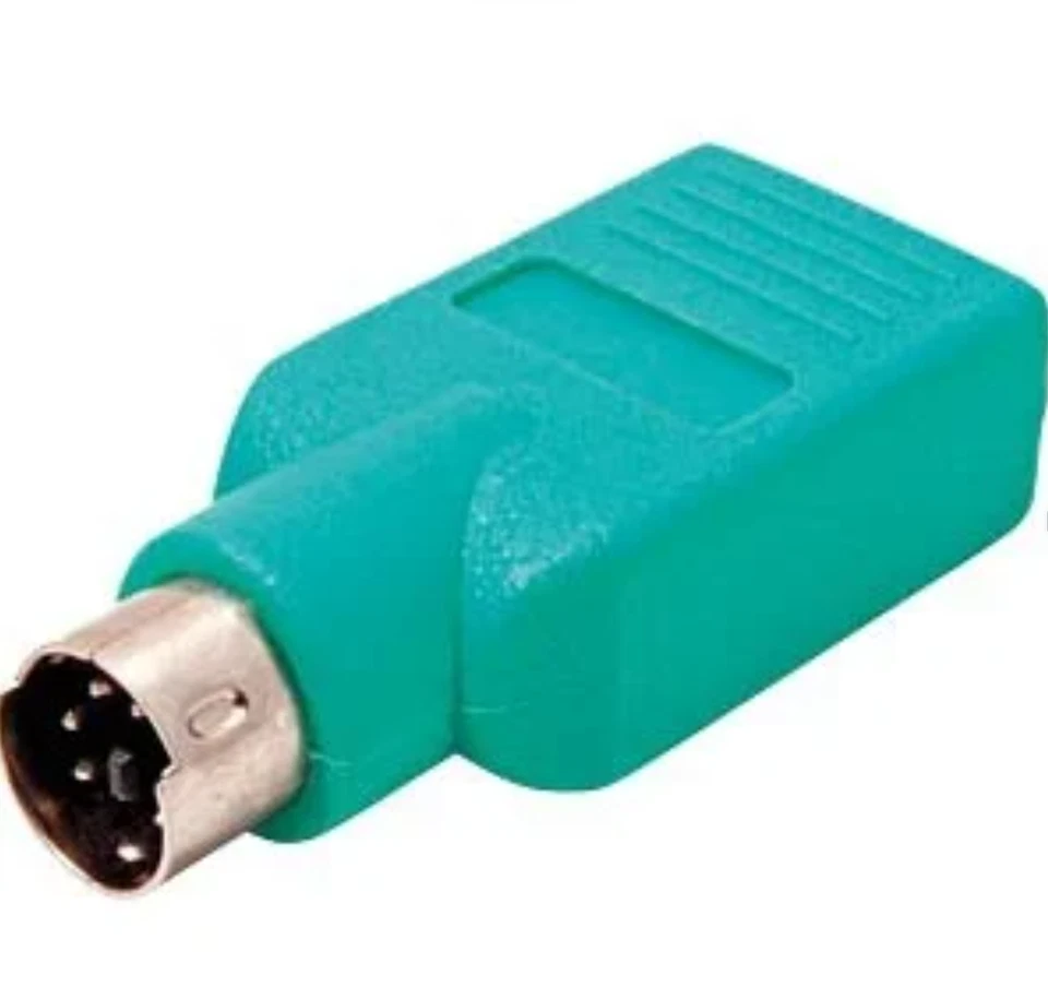 VALUE Green USB-PS/2 Adapter For Mice (USB Type A Female To 6 Pin Mini DIN Male) - Image 2 of 3