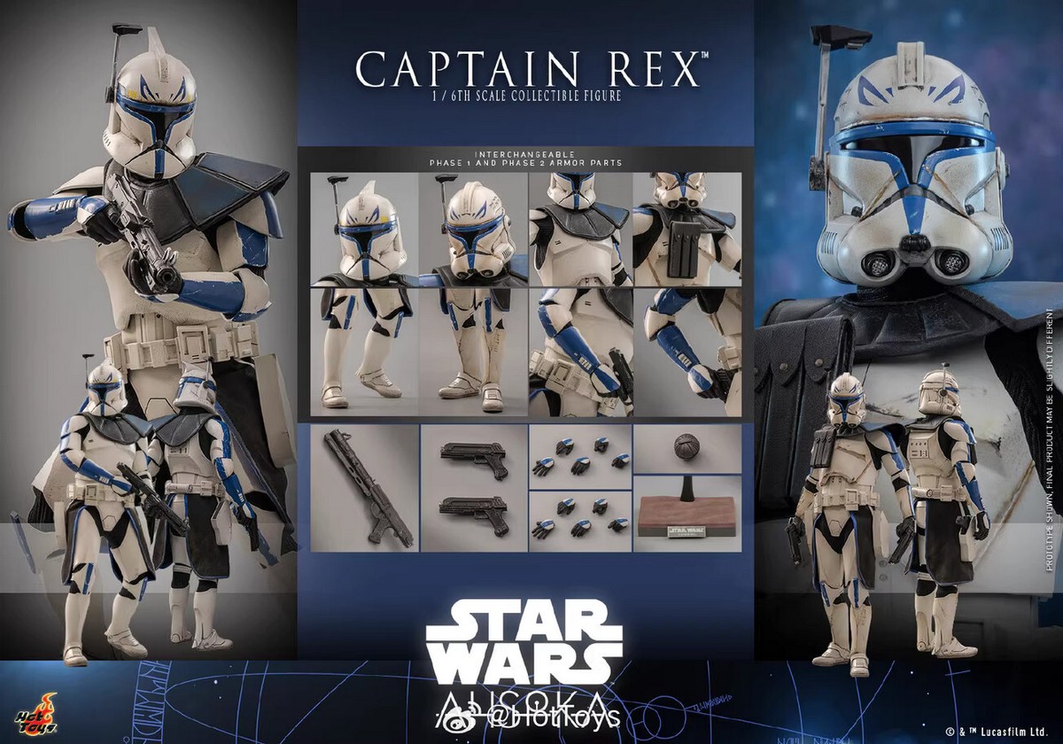 Hot Toys 1/6 TMS119 Star Wars Ahsoka Captain Rex Figure In Stock