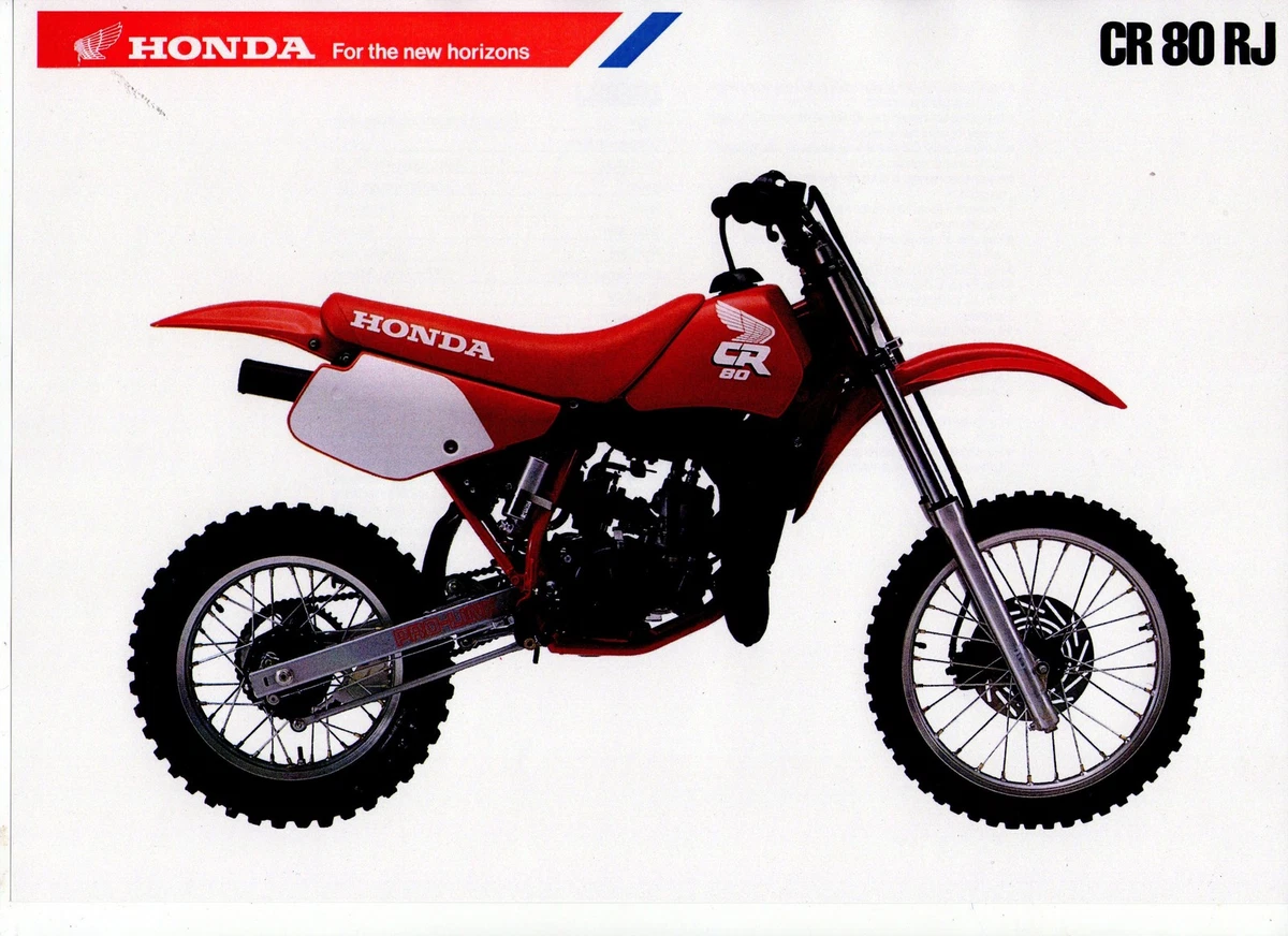 1988 HONDA CR80RJ Motocross Dirt Bike 2 Page Motorcycle Sales
