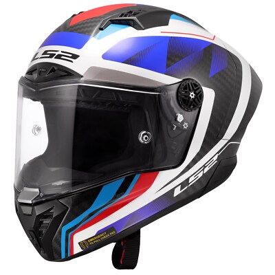 LS2 FF805 Thunder GP Aero Raute Motorradhelm (Blau/Rot/Carbon) Gr: XL (61)