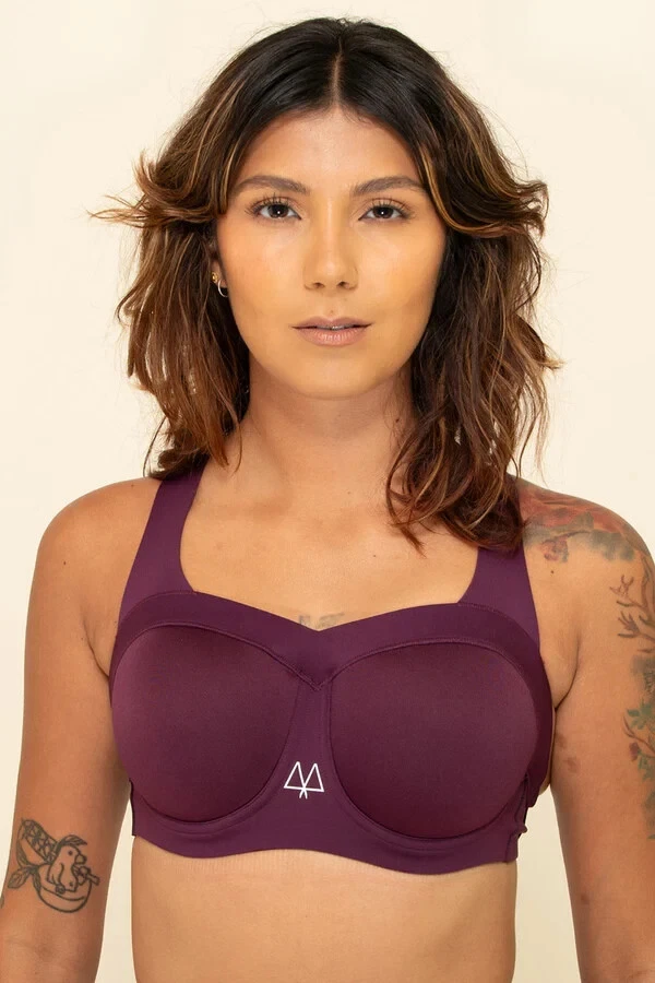 NWT MAAREE BATTLE ENCAPSULATION FULL SUPPORT HIIT SPORTS BRA PLUM 38D