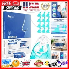 100 Saline Packets & 12 Reusable Pods for Navage Nasal Care - Enhanced Health