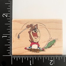 Rubber Stampede Looney Tunes Devils Divot Taz Golf 235D Rubber Stamp