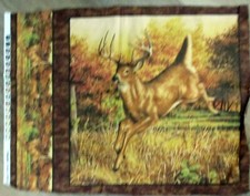 1 Great "Deer" Cotton Fabric Panel
