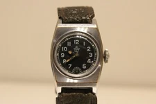 VINTAGE GERMANY WW2 RARE SMALL MILITARY STYLE RECTANGULAR MEN'S WATCH "THIEL" 