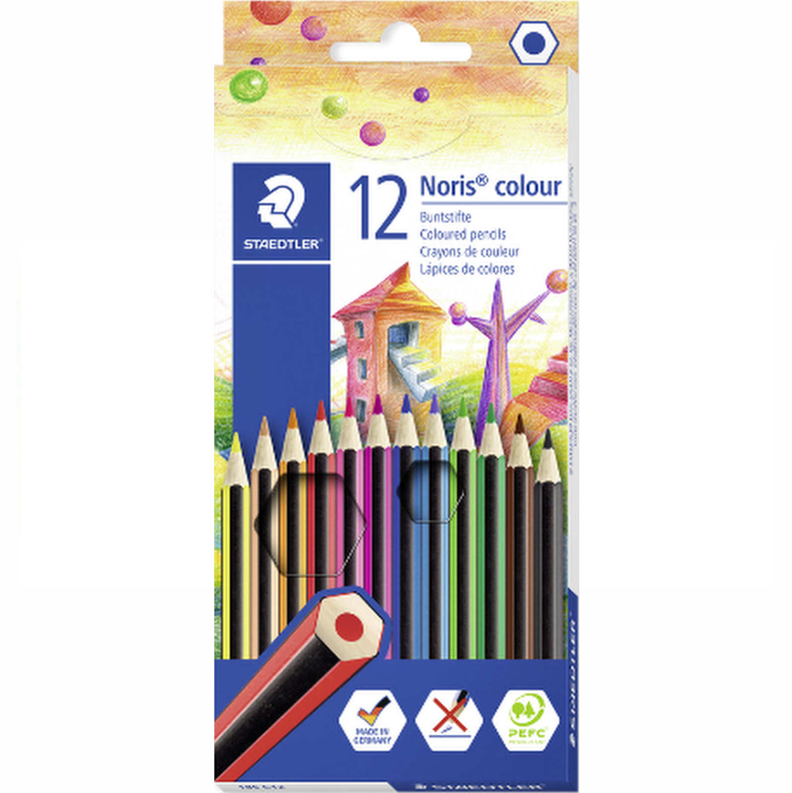 STAEDTLER Noris Colouring Pencil Set of 12 Assorted Colours - 185 C12