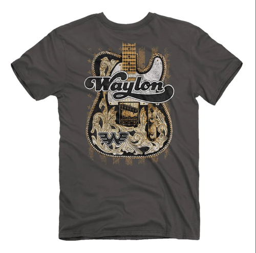 Waylon Jennings - Big Guitar Two Sided Unisex T-Shirt
