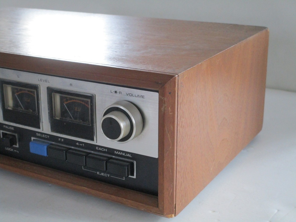 Sony TC-228 8 Track Tape Stereo Deck Tapecorder with Wood