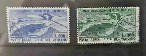 Francobolli vaticani usati, blocchetto da 2