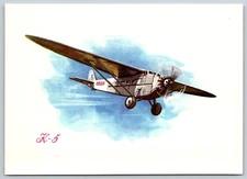 Aeroflot  Series- K5 Flugzeug 1929 Flugzeug art 4x6 Postcard Postkarte