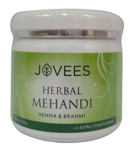Jovees Henné e Brahmi polvere a base di erbe Mehandi per tutti i tipi di capelli 150 g - Foto 1 di 8