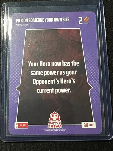 2024 Bo Jackson Battle Arena Pick On Someone Your Own Size SP Play Card #PL-28