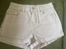 BULLHEAD DENIM Low Rise Pink Stretch Fray Hem Denim Shorts 25 28 W 2 I