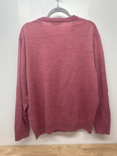 Turnbury Extra Fine Merino Wool Men's Sweater Size XL Light Burgundy #46 - Picture 5 of 9